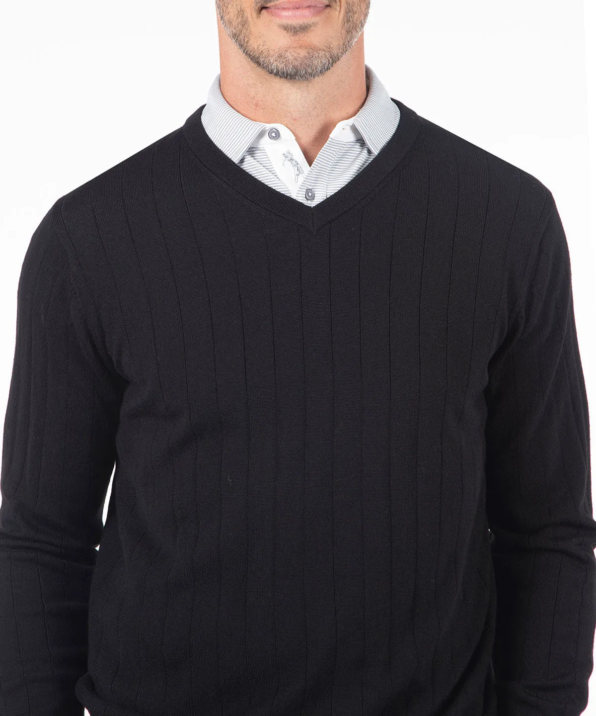 Signature Merino V-neck Pullover Sweater