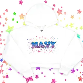 Sparkle Name Cropped Hoodie