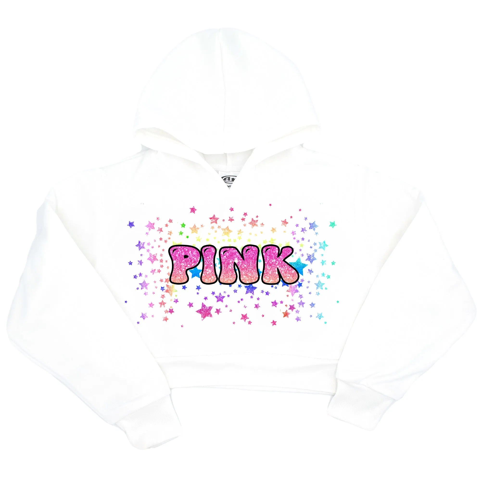 Sparkle Name Cropped Hoodie