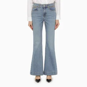 Stella McCartney    Stella Mc Cartney Falabella Mid Vintage Blue Wide Leg Jeans