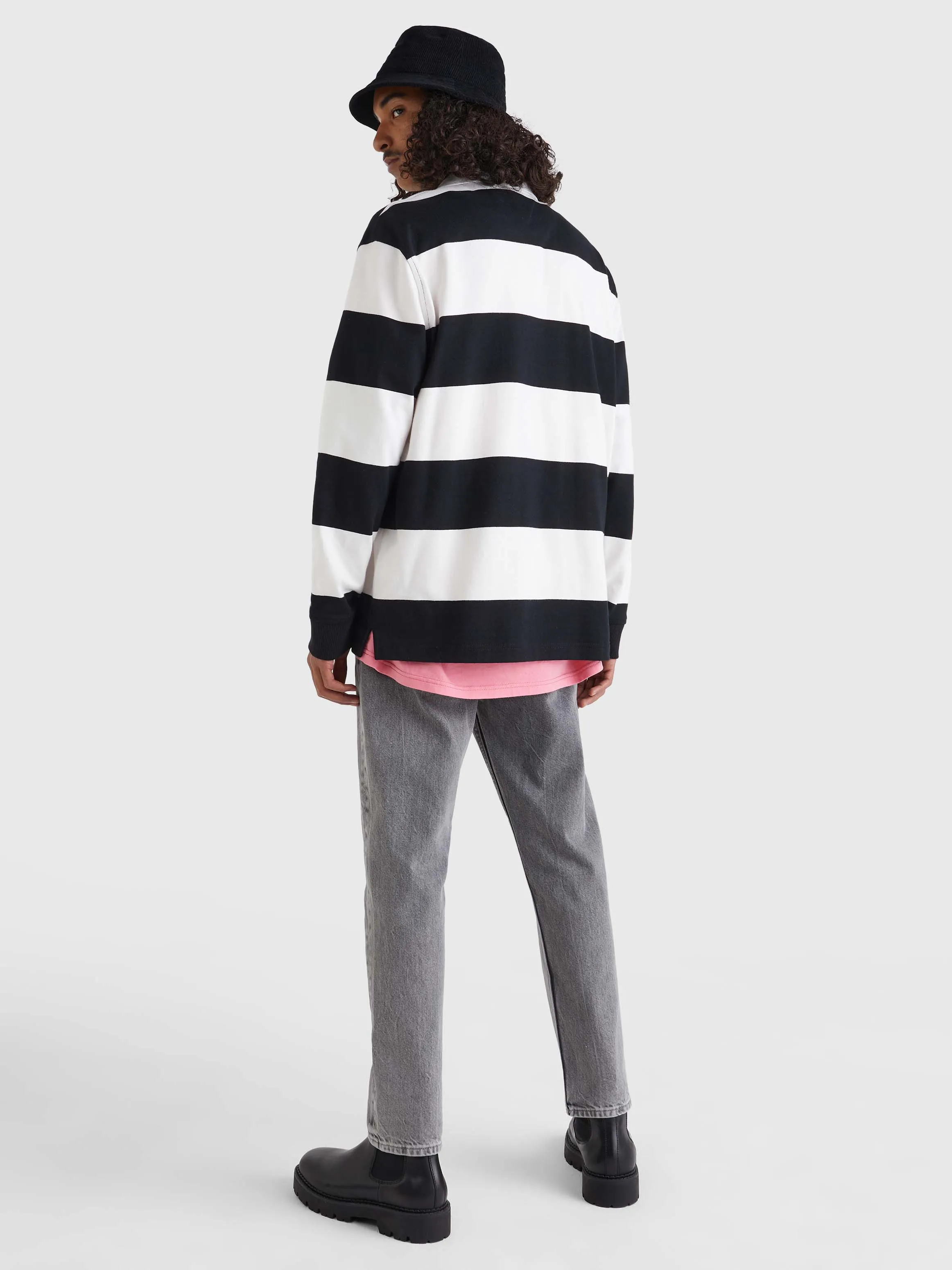 Stripe Relaxed Fit Rugby Shirt | Sweatshirts & Hoodies | Tommy Jeans