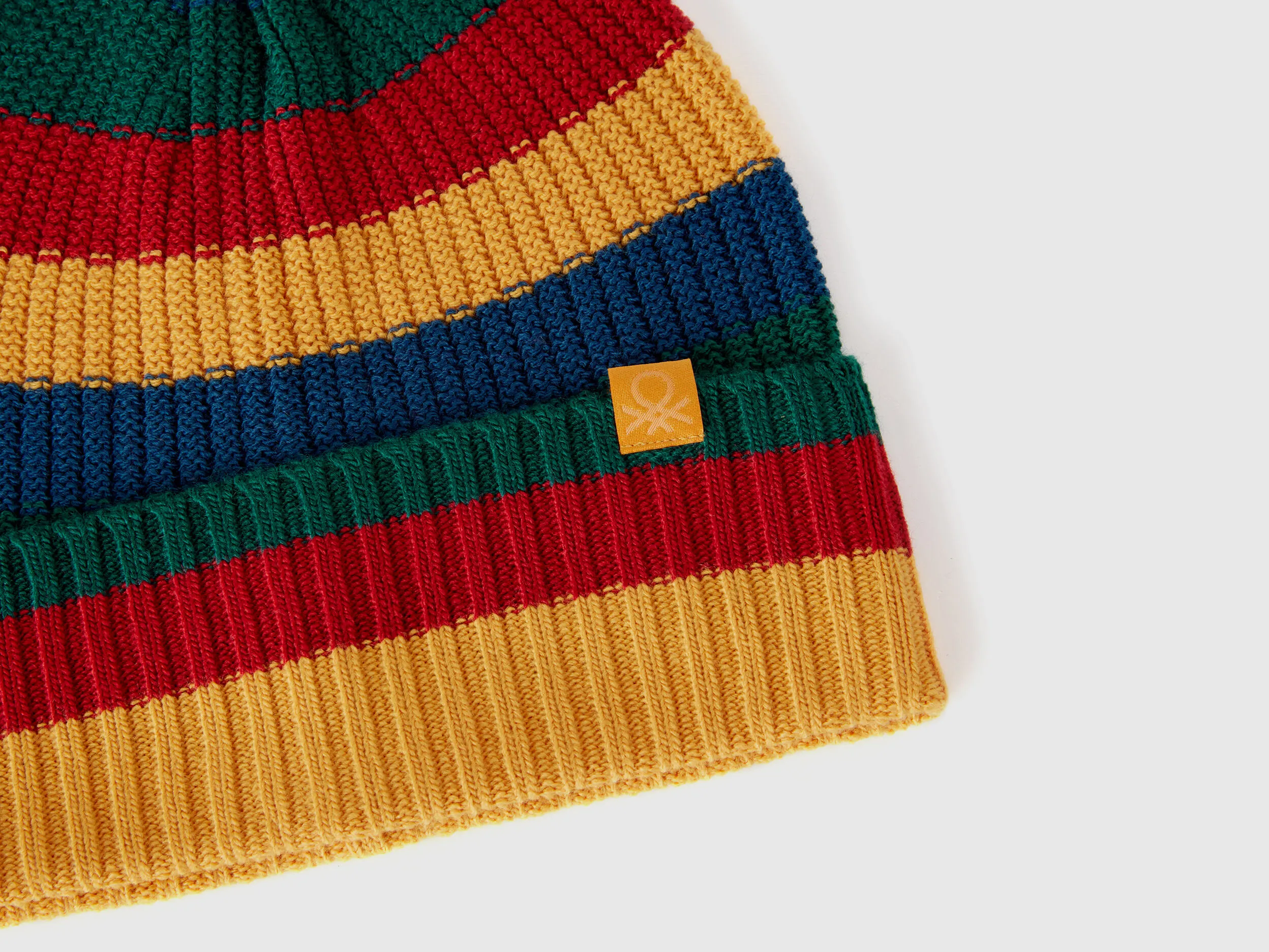 Striped knit hat - Multi-color | Benetton