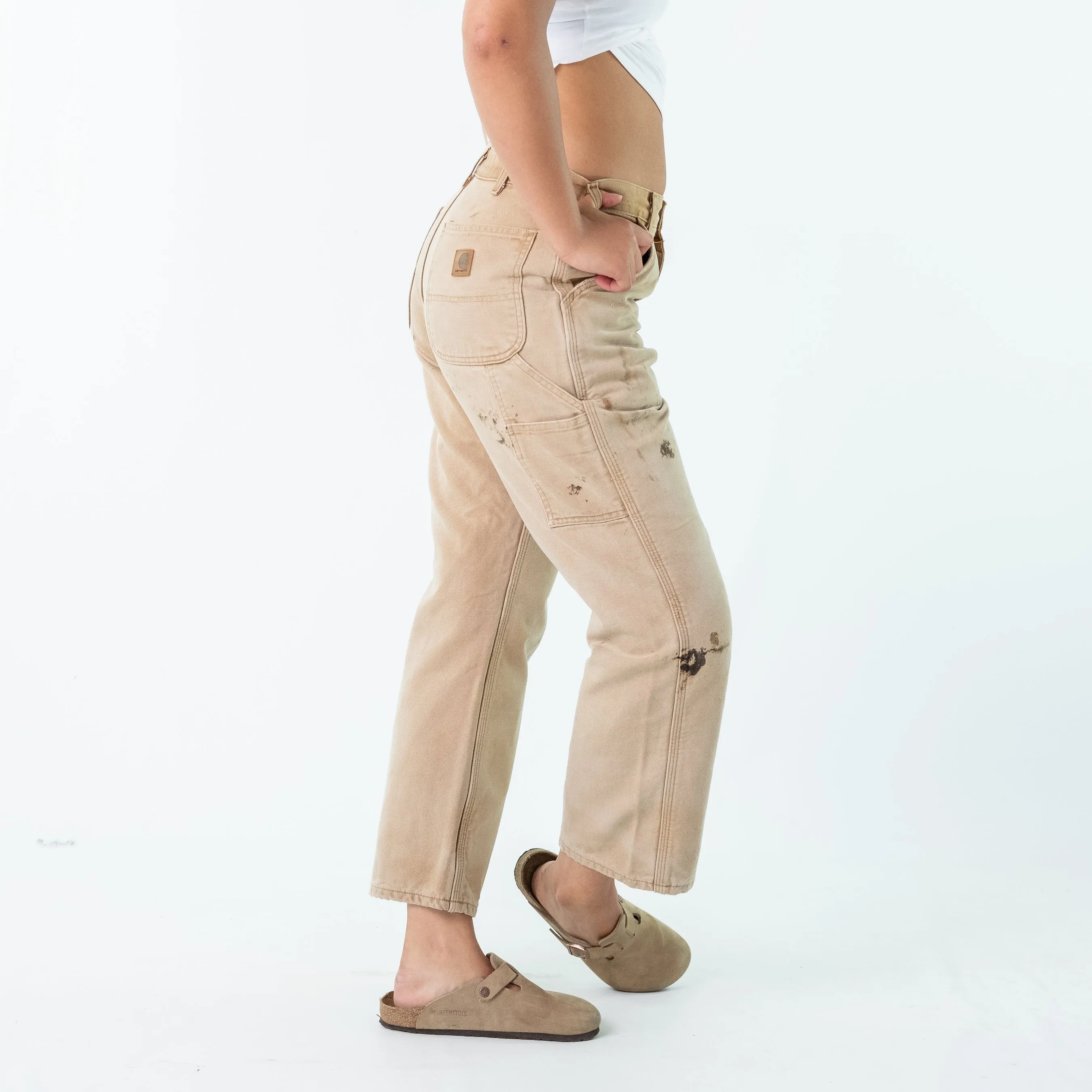 Tan y2ks Carhartt Denim Carpenter Jeans Baggy Pants (32x30)