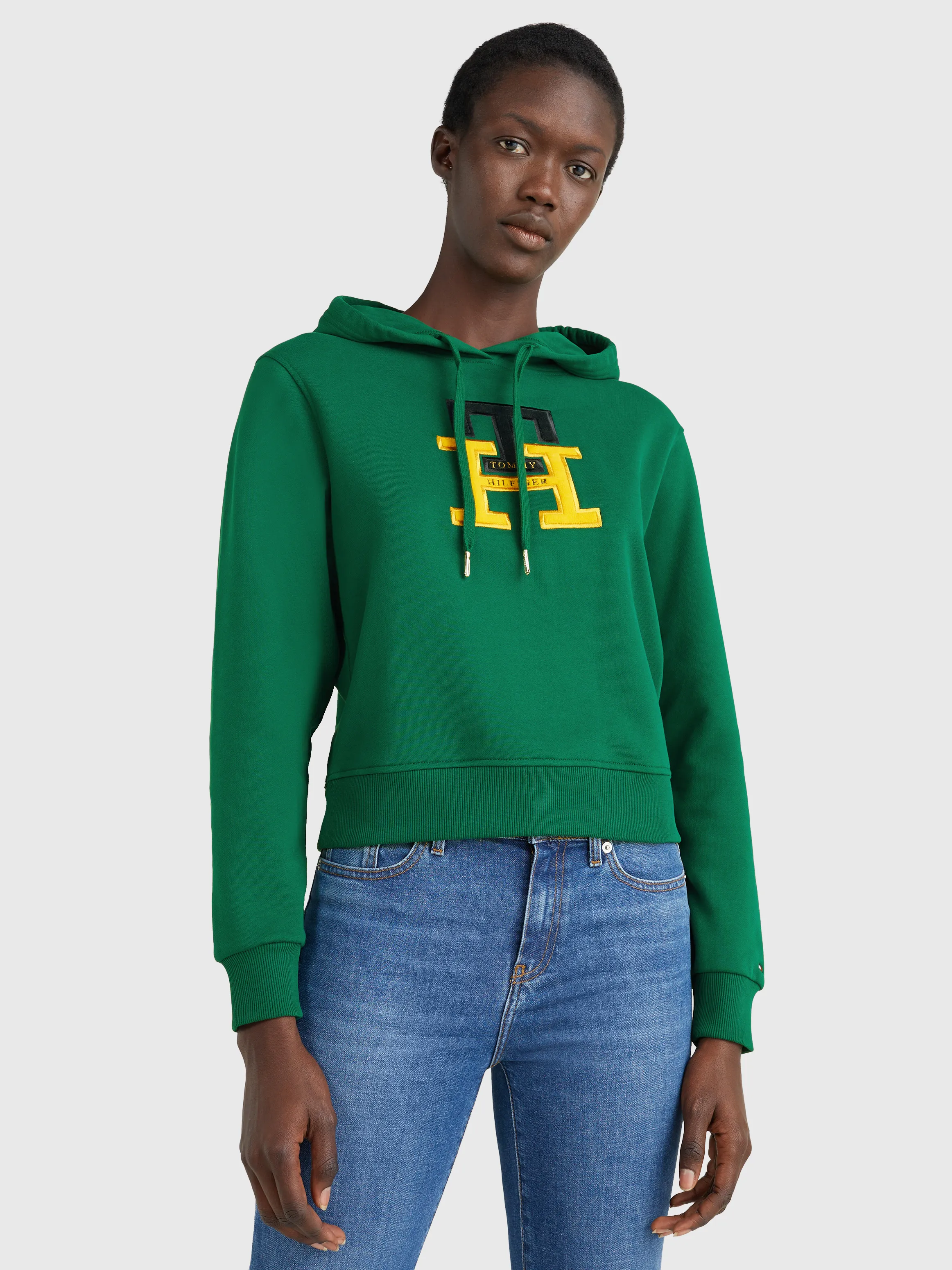 TH Monogram Applique Regular Fit Hoodie | Sweatshirts & Hoodies | Tommy Hilfiger