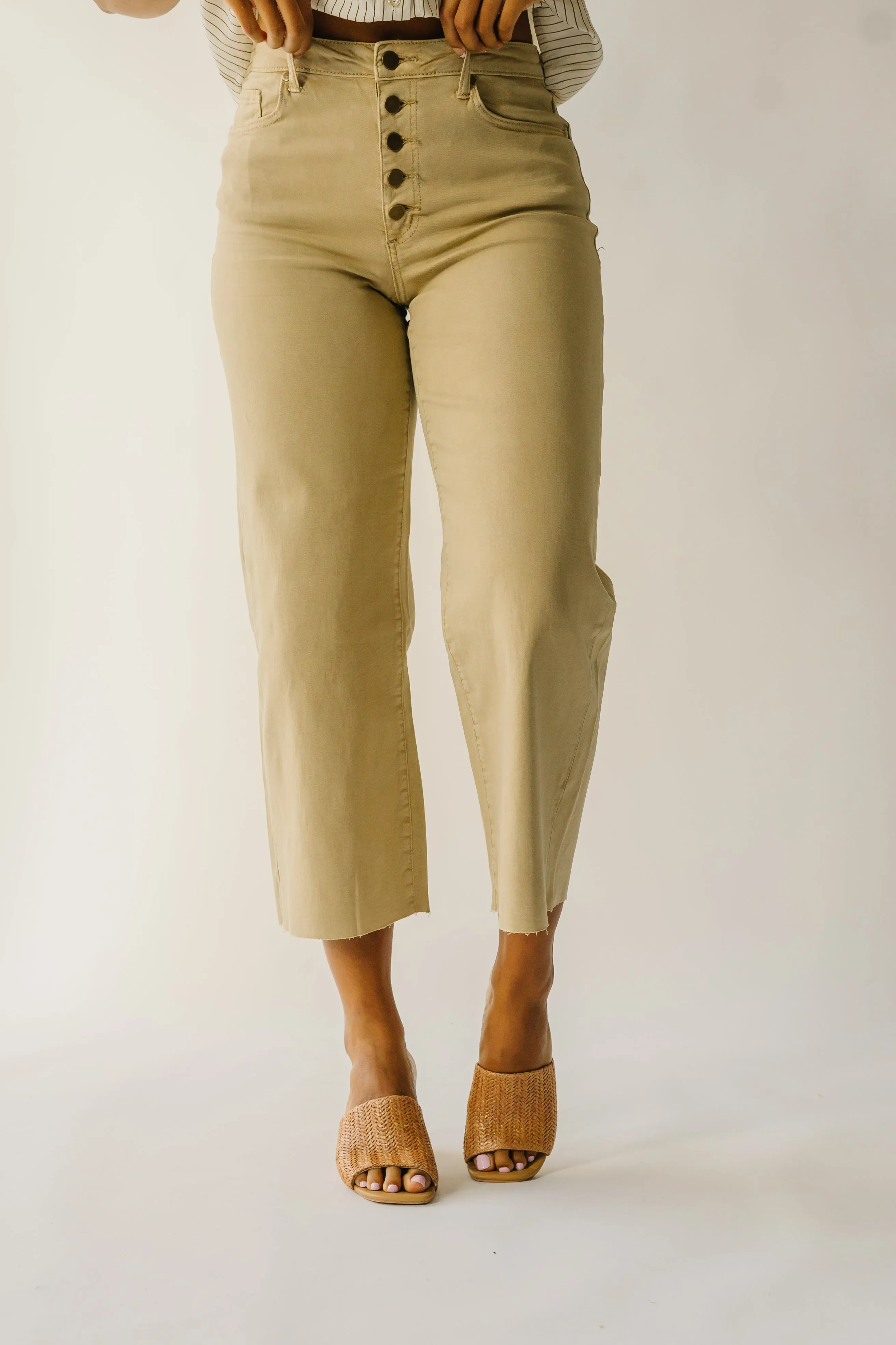 The Colbert Wide Leg Pant in Khaki