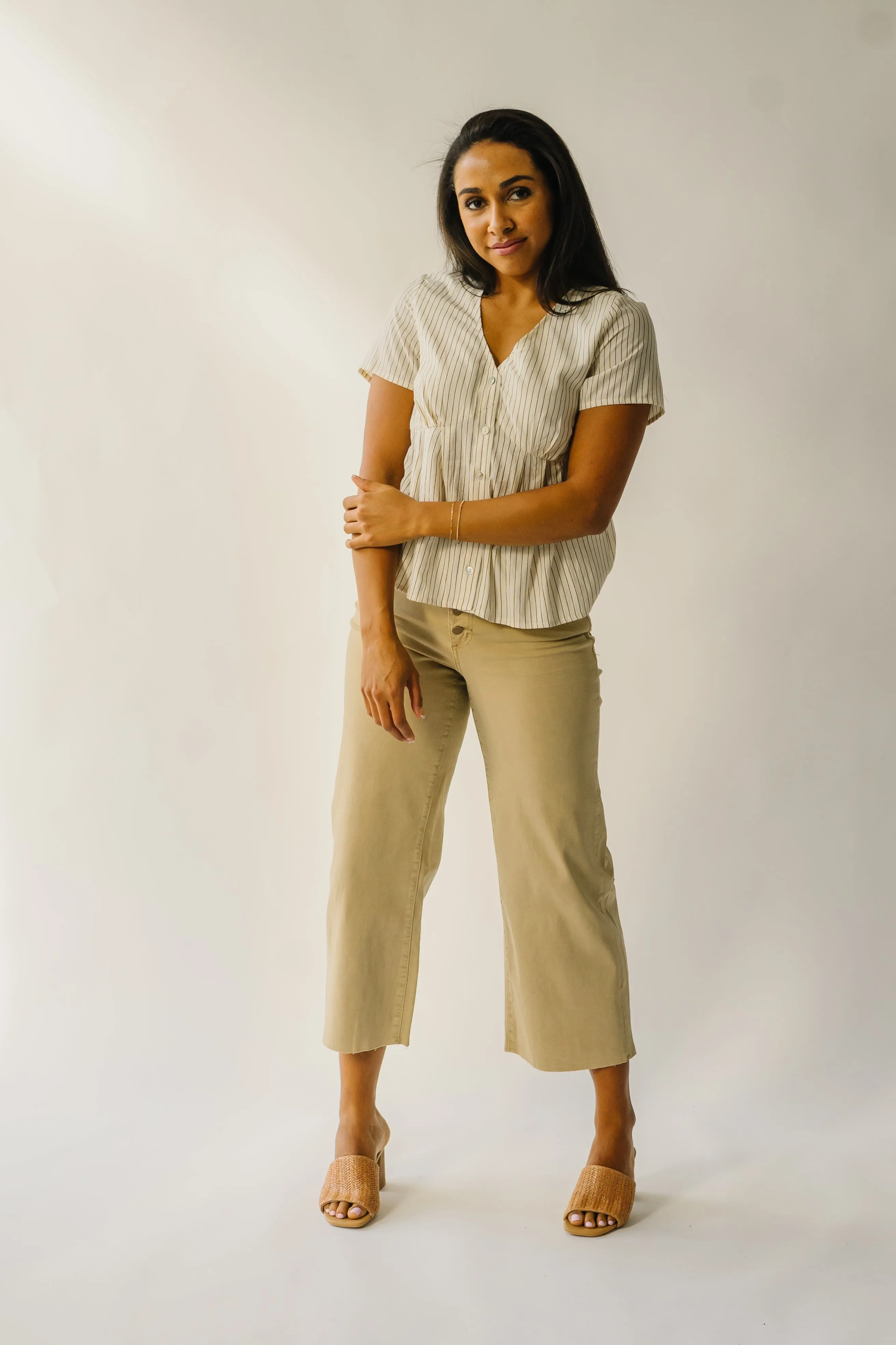 The Colbert Wide Leg Pant in Khaki