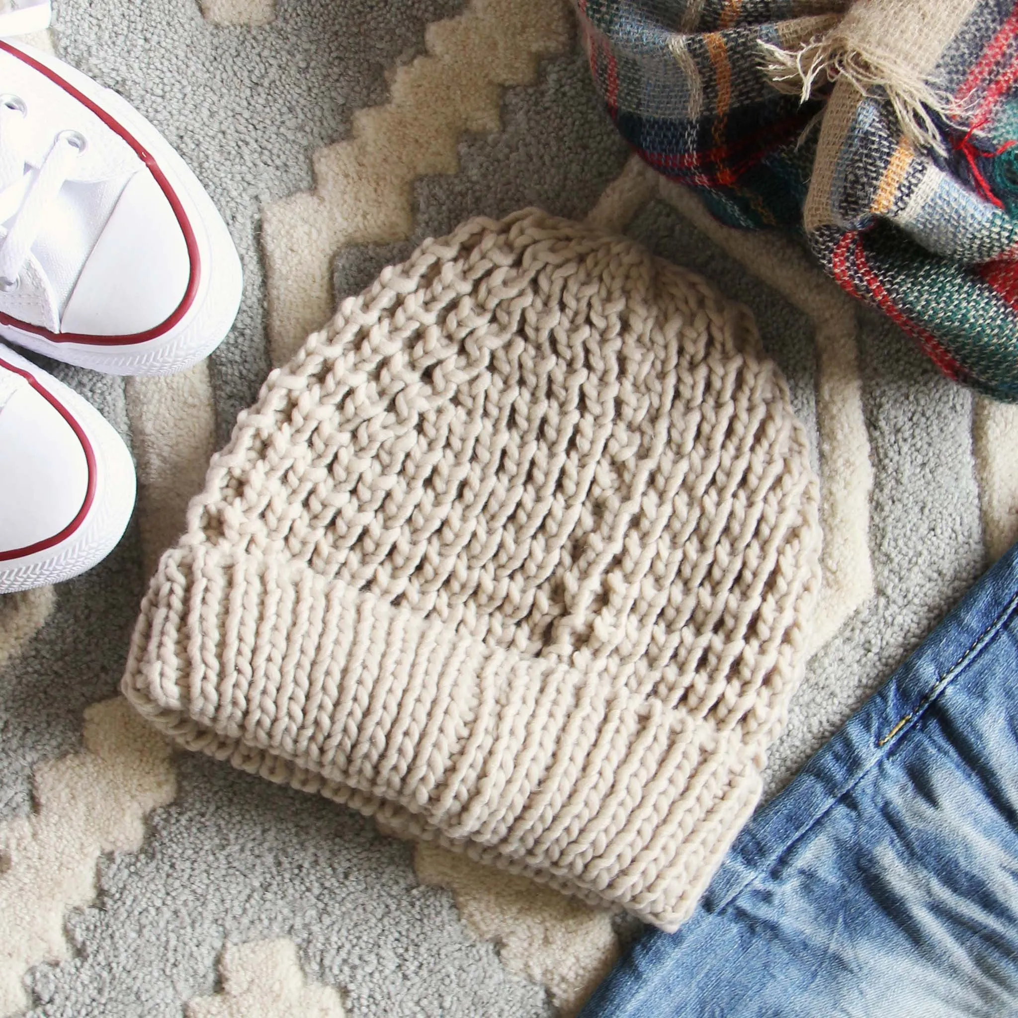 The Lake Easton Beanie in Sand