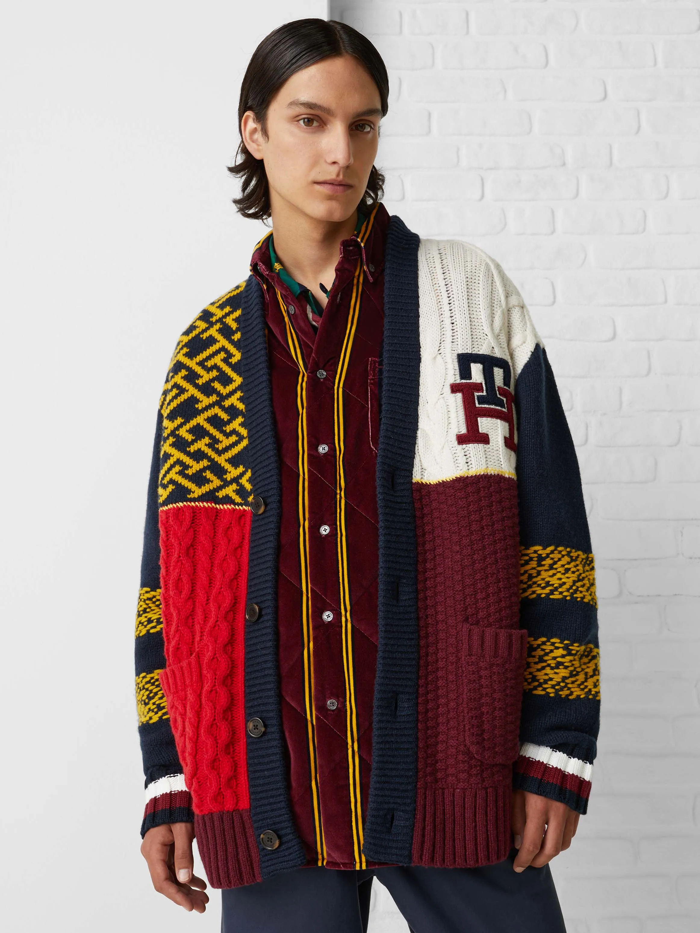 THL Letterman Relaxed Fit Cardigan | Sweatshirts & Hoodies | Tommy Hilfiger