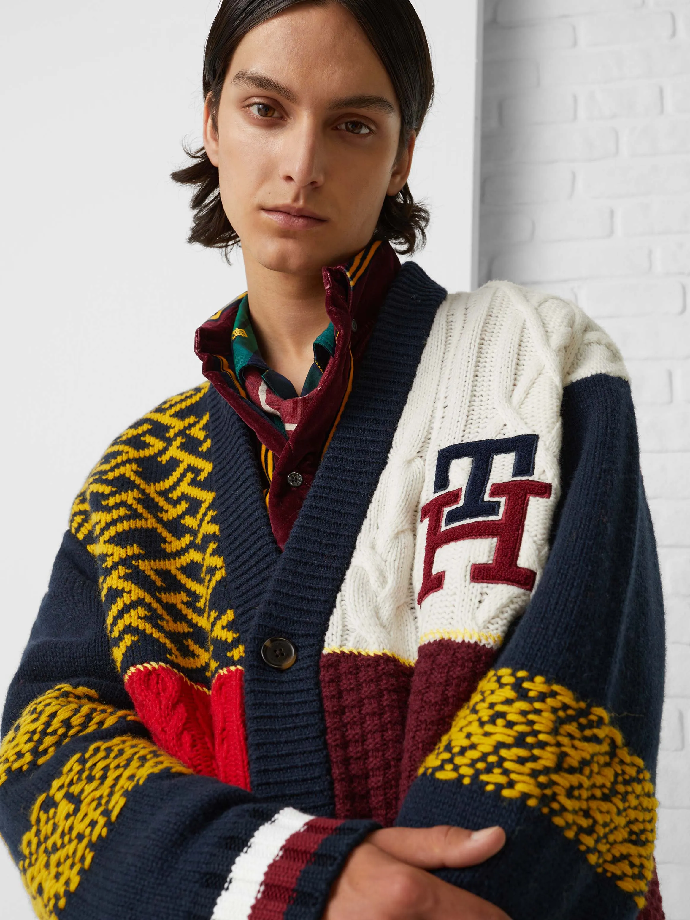 THL Letterman Relaxed Fit Cardigan | Sweatshirts & Hoodies | Tommy Hilfiger