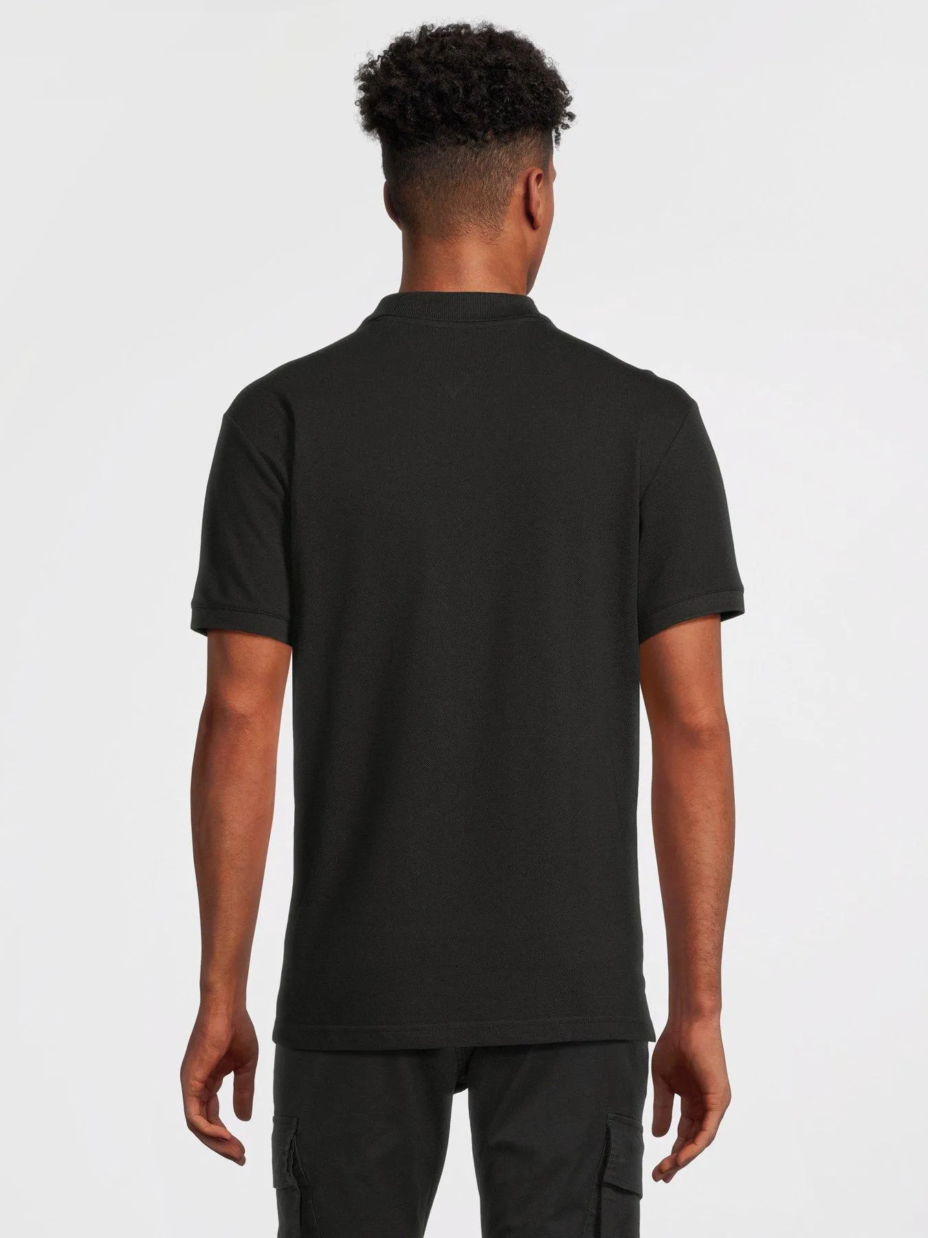 Tommy Jeans Regular Fit Badge Polo Shirt - Black