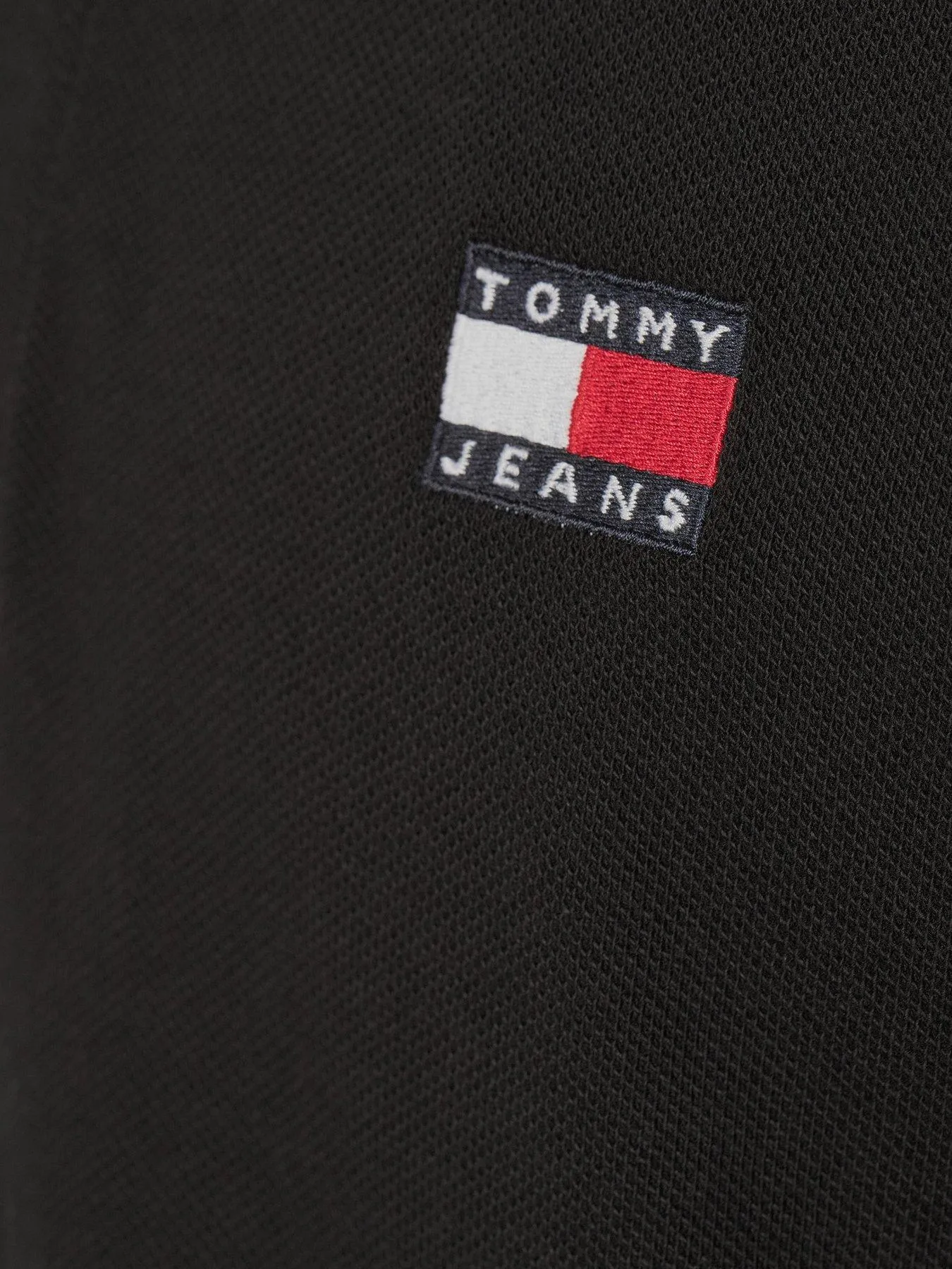 Tommy Jeans Regular Fit Badge Polo Shirt - Black