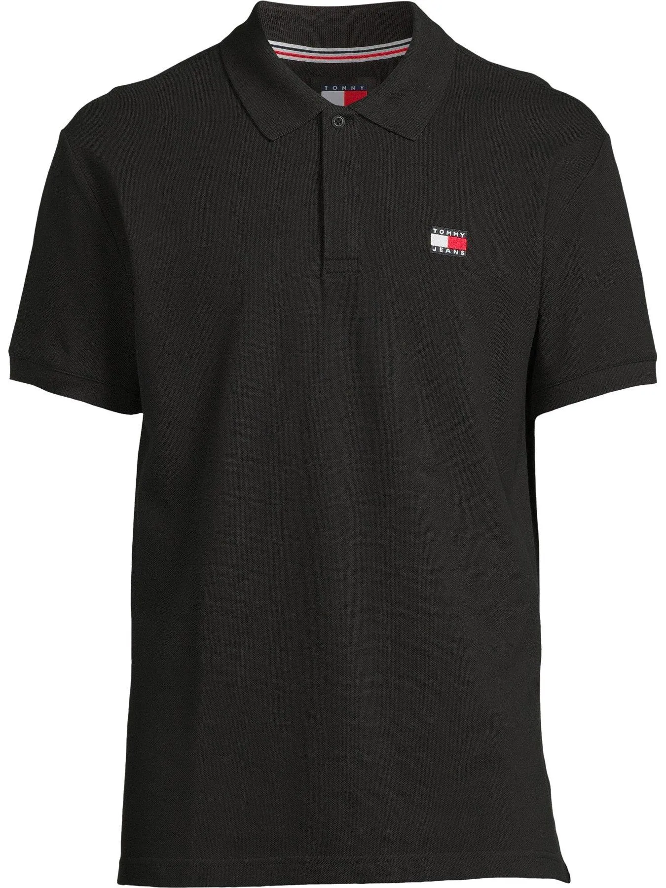 Tommy Jeans Regular Fit Badge Polo Shirt - Black