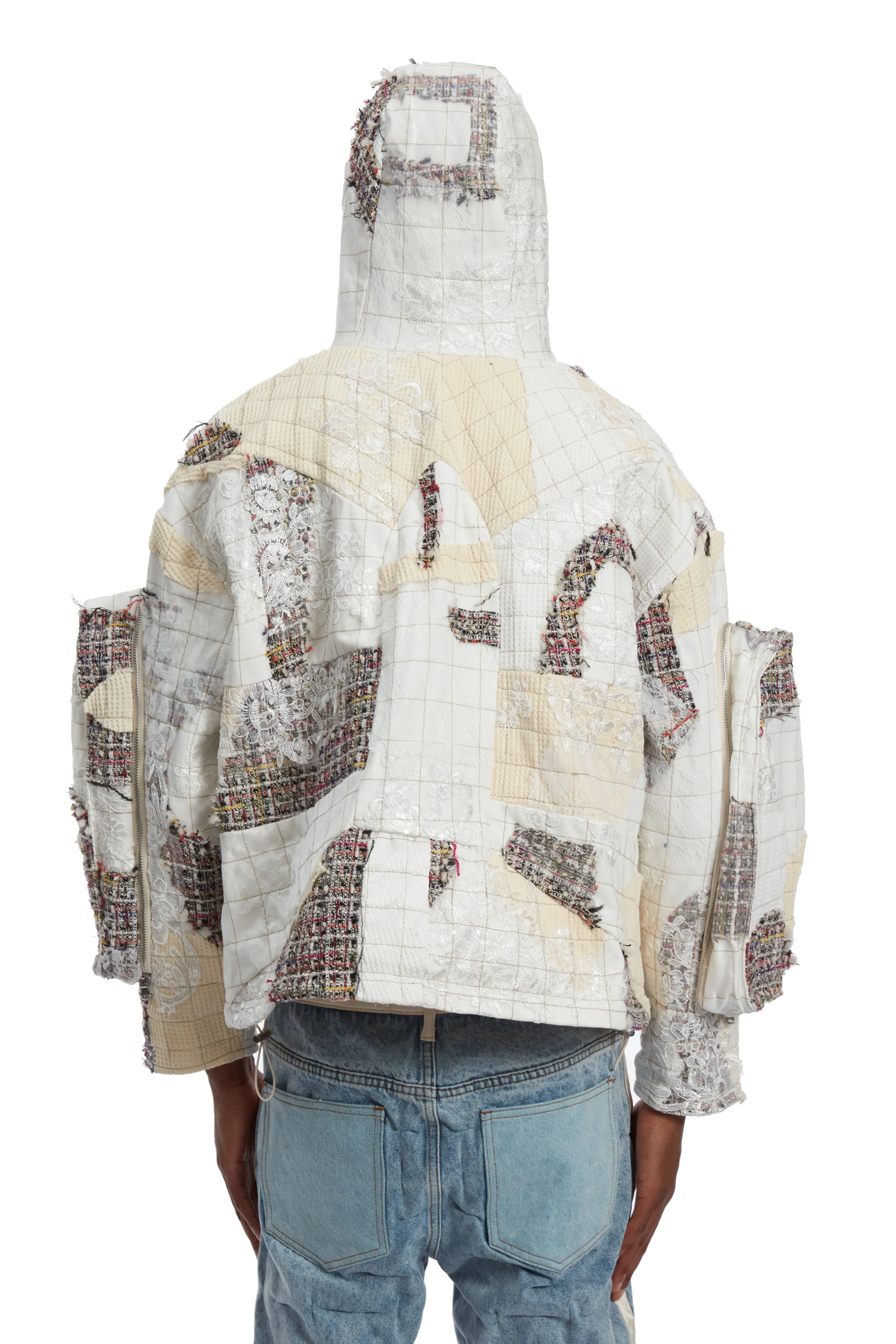 TWEED PATCHWORK WINDOW COAT