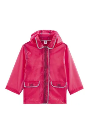 Unisex Children Red Waxed Coat