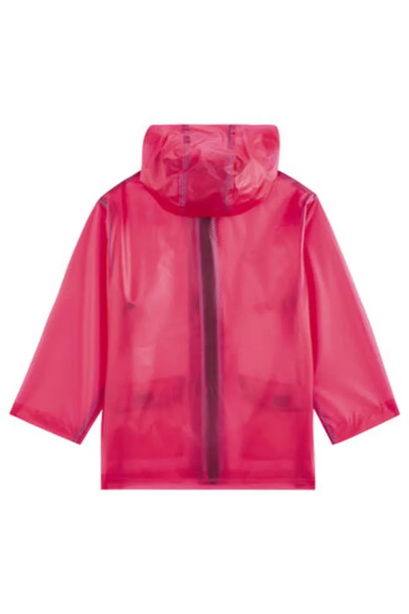 Unisex Children Red Waxed Coat