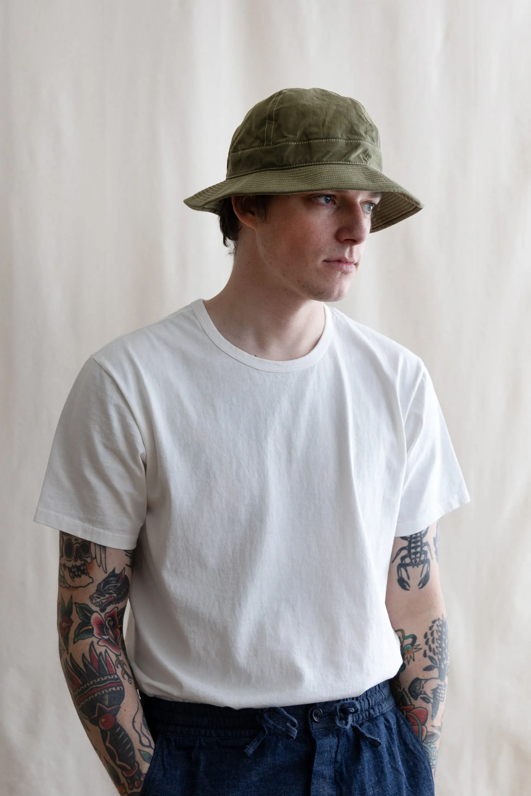 US Navy Hat - Herringbone Green