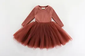 Valentina Long Sleeve Tutu Dress - TERRA: 0-6M, 6-12M, 1-2Y, 5-6Y only left