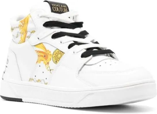 Versace Jeans Couture Starlight logo-print leather sneakers White