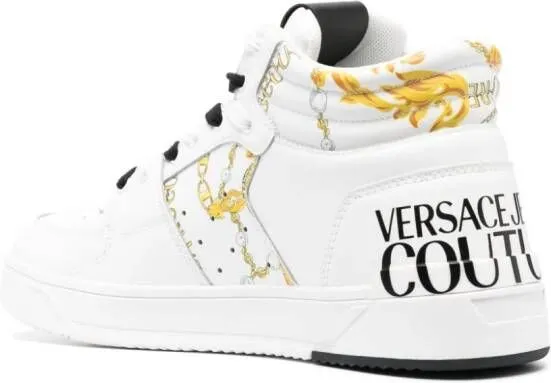 Versace Jeans Couture Starlight logo-print leather sneakers White