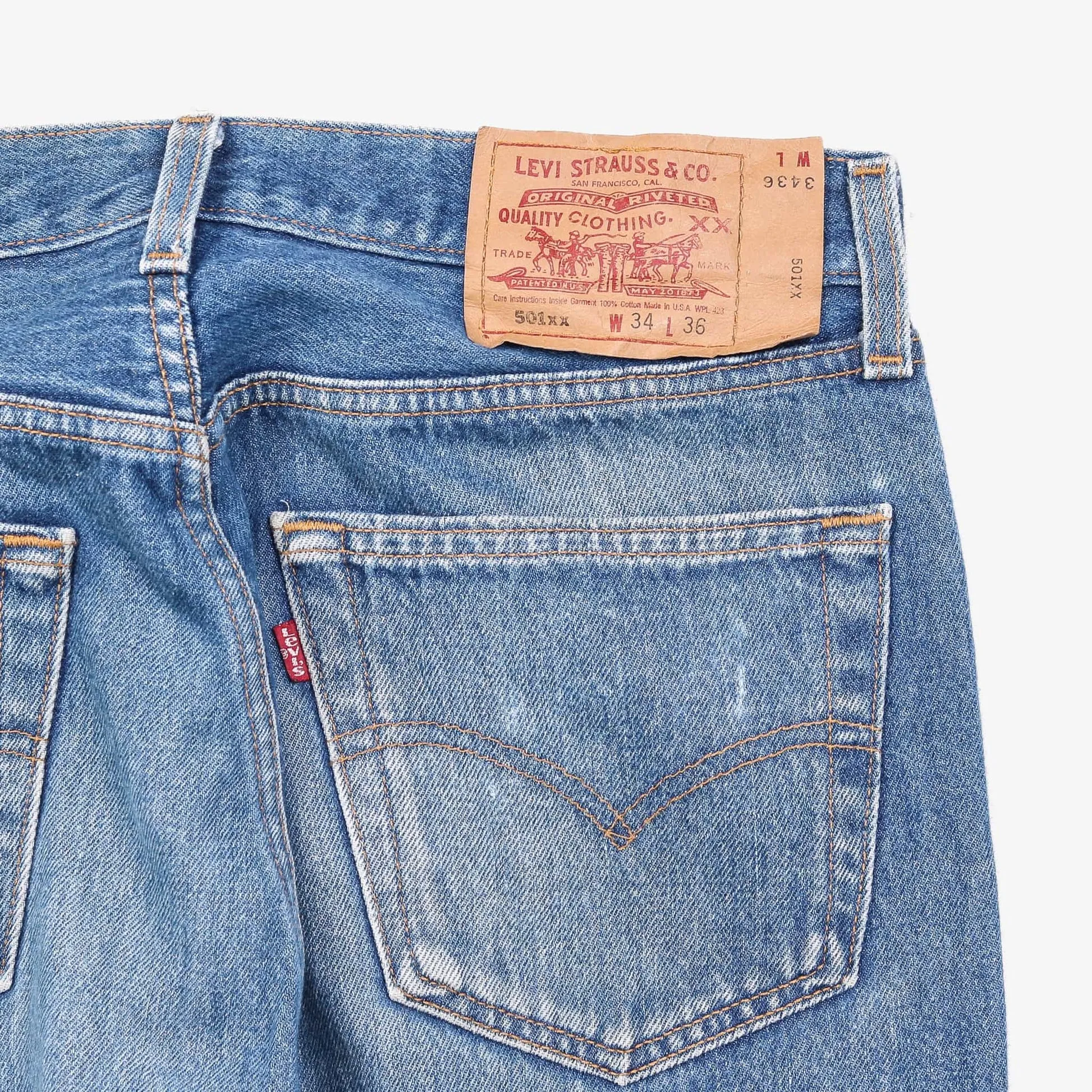 Vintage 501 Jeans, hergestellt in den USA – 34" 36"