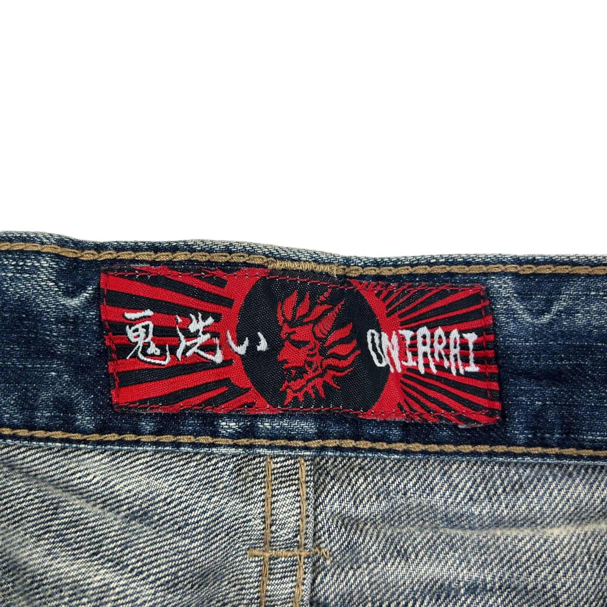 Vintage Oniarai Embroidered Denim Jeans Size W32 | Second Wave Vintage