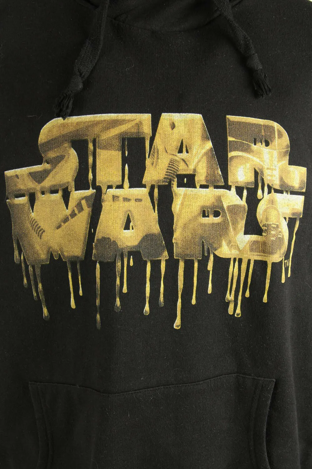 Vintage Star Wars Print Hoodies 90s Black XXL - Pepper Tree London