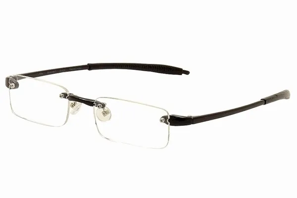 VisuaLites Vis1 Reading Glasses Men's Black Rimless +2.50