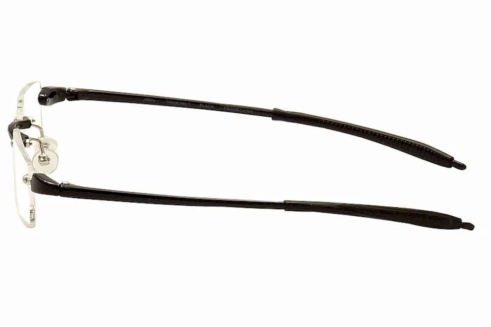 VisuaLites Vis1 Reading Glasses Men's Black Rimless +2.50