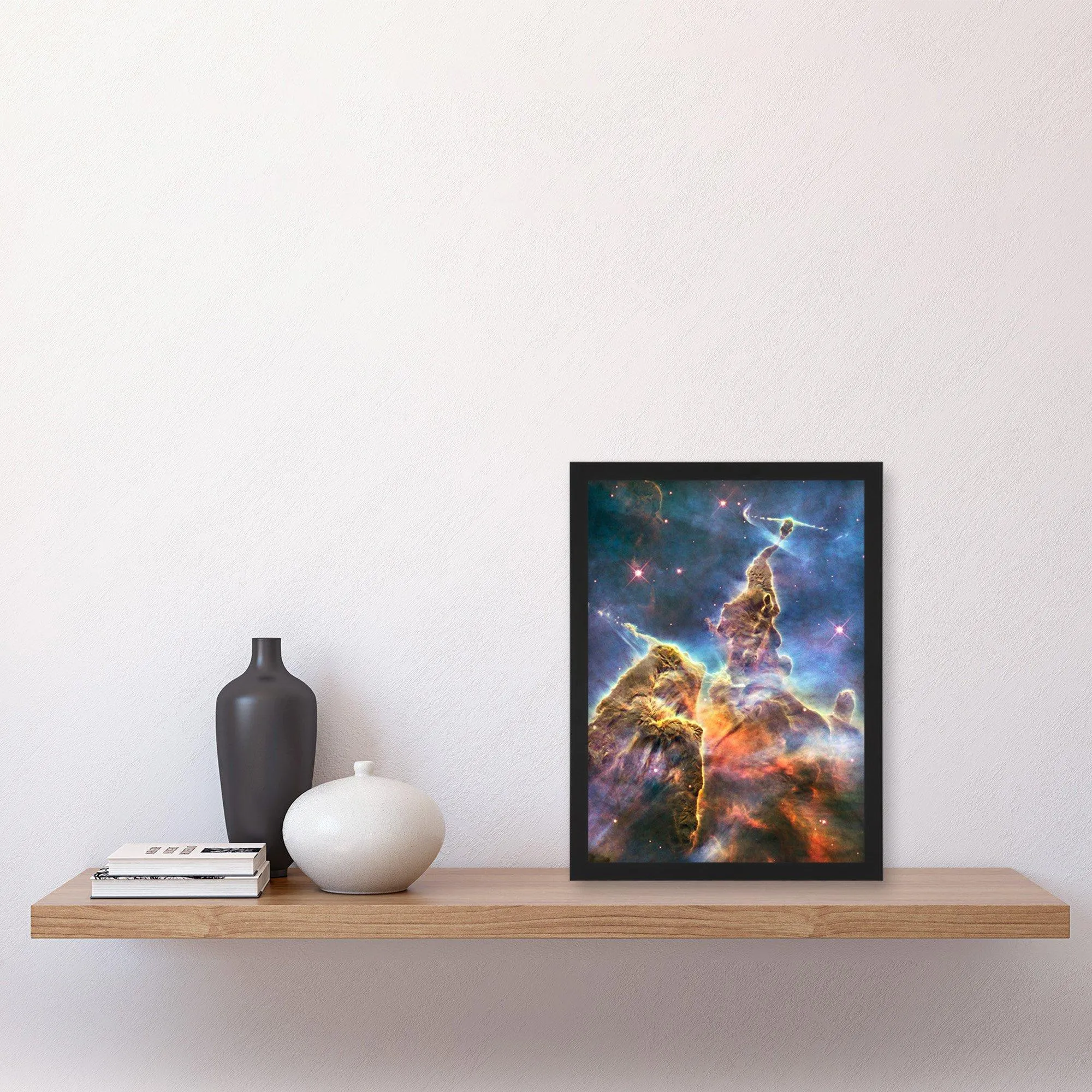 Wall Art & Pictures | Space Stars Nebula Galaxy Universe Hubble Mystic Mountain Cosmos Artwork Framed Wall Art Print A4 | Ar