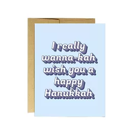 Wanna-kah Wish you a Happy Hanukkah | Hanukkah Card