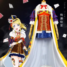 Wholesale Love live Magician Awakening Eli Ayase Cosplay Costume Christmas Cosplay Dress Shwal+Shirt+Skirt+Gloves