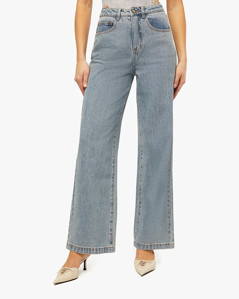 Wide Leg Denim Pant | Light Wash