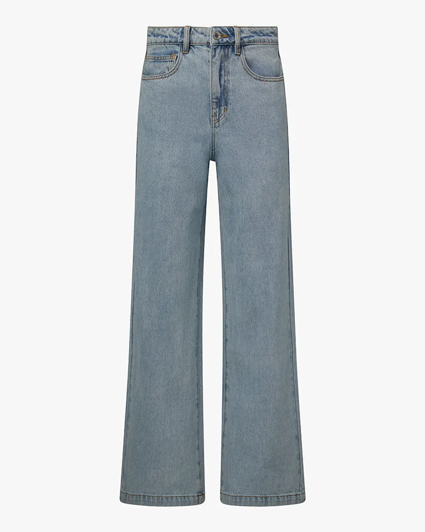 Wide Leg Denim Pant | Light Wash