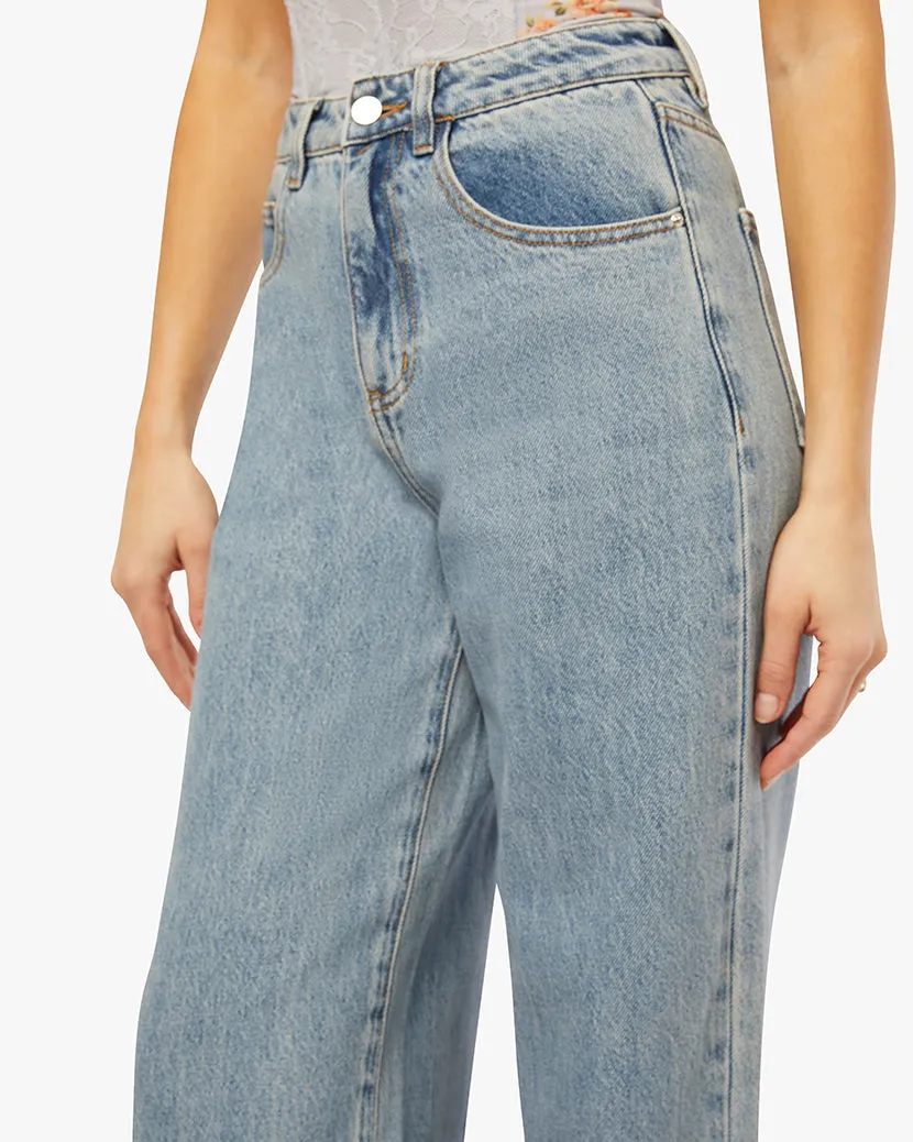 Wide Leg Denim Pant | Light Wash