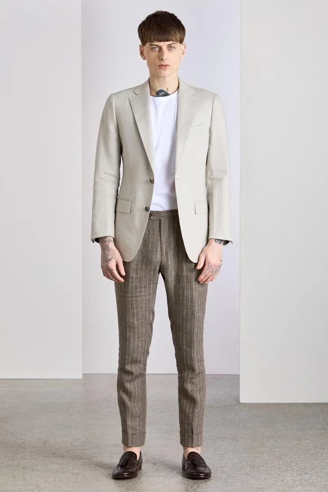 Wilhelm Sports Jacket - Natural Pure Linen