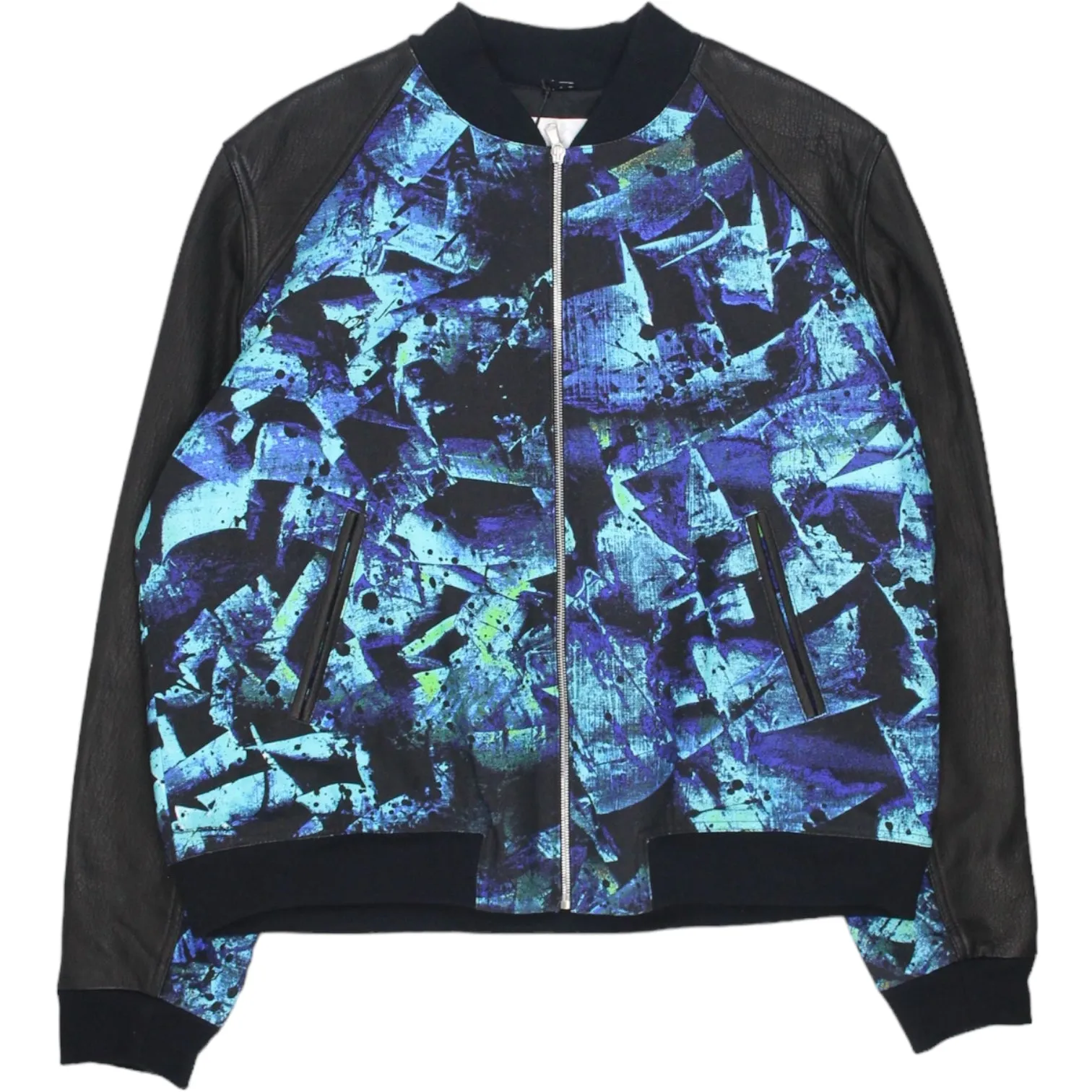 Will Solomon Black/Multi Rhythm & Blues Nappa/Cotton Bomber Jacket