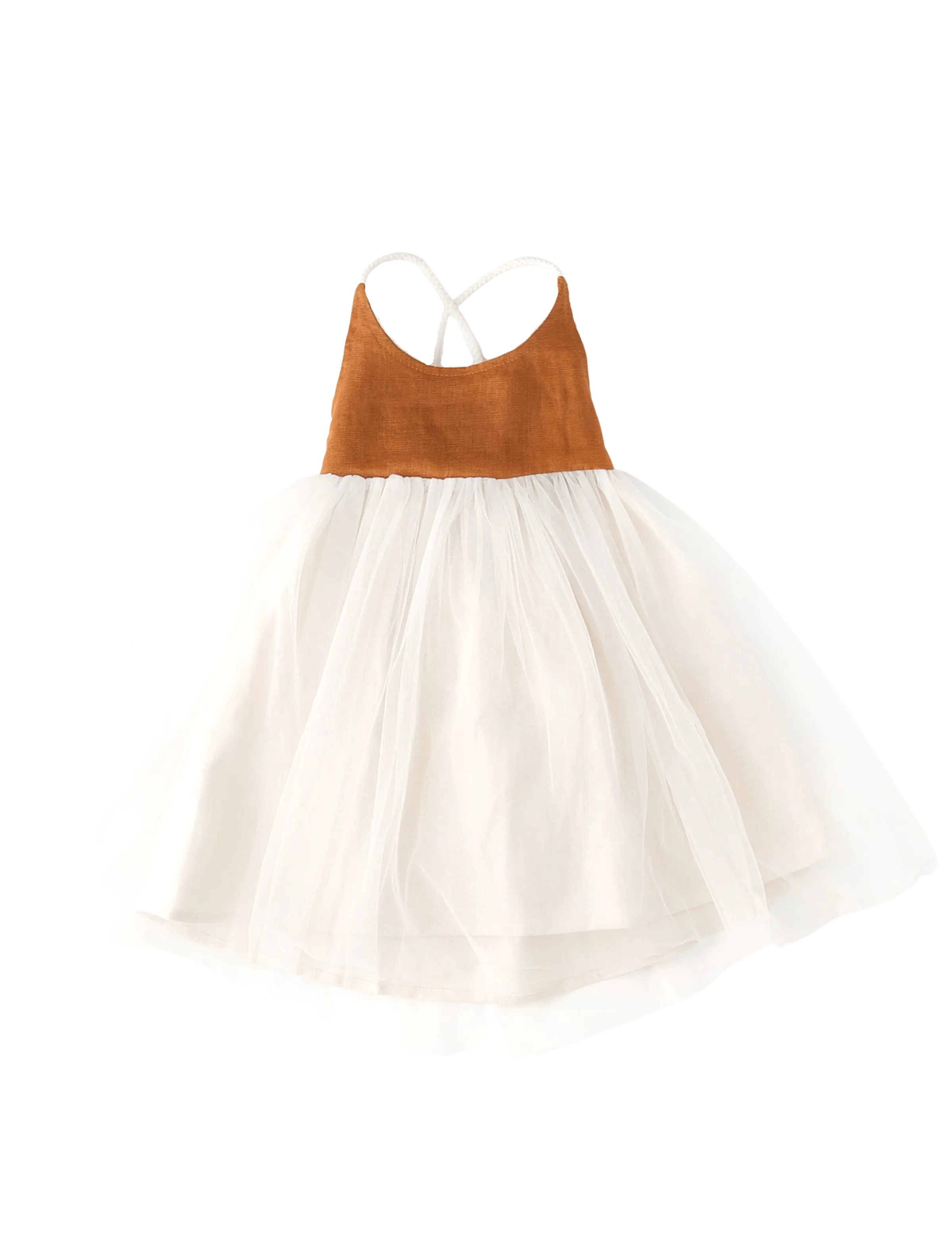 Willa Linen Tutu Dress - Nutmeg