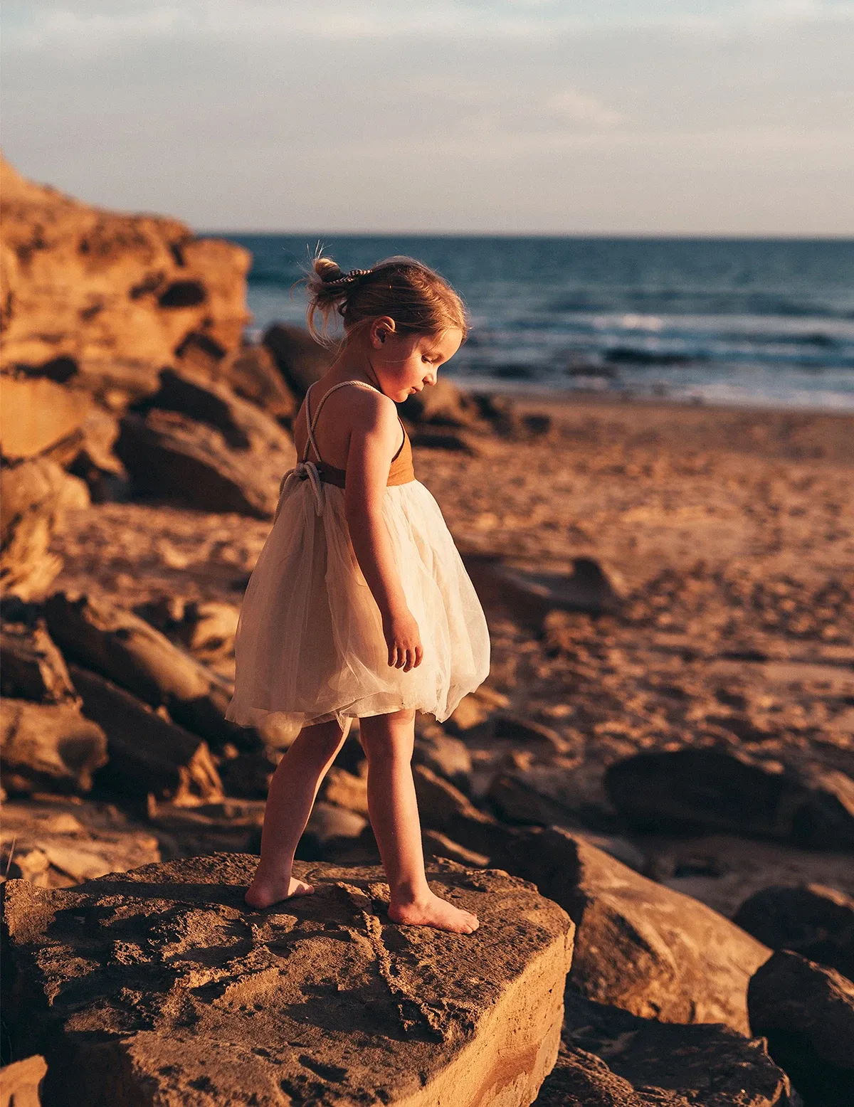 Willa Linen Tutu Dress - Nutmeg