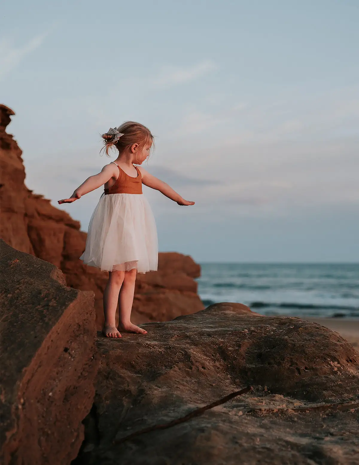 Willa Linen Tutu Dress - Nutmeg