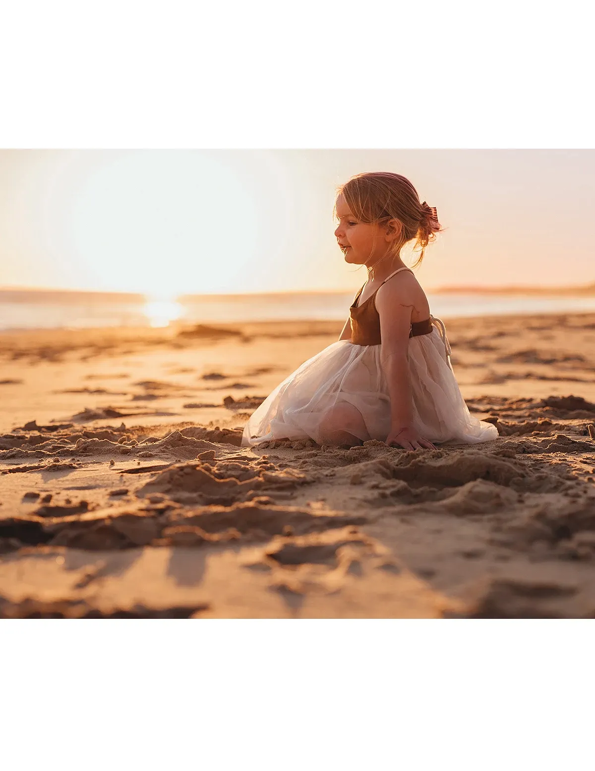 Willa Linen Tutu Dress - Nutmeg