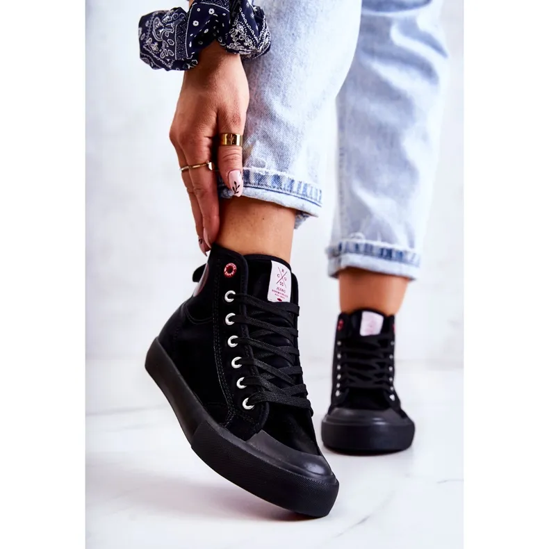 Women's High Sneakers Cross Jeans JJ2R4055C Black