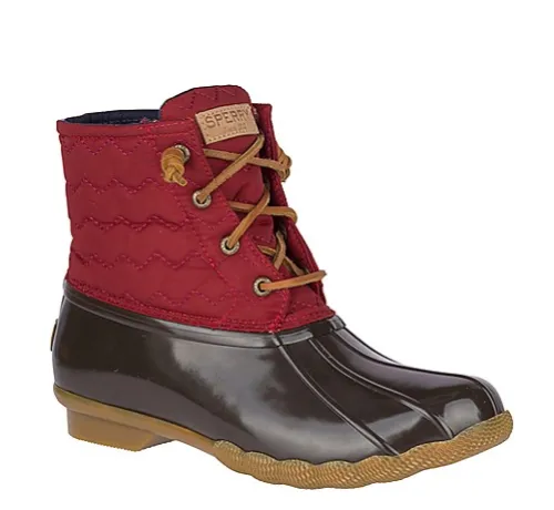 Women’s Saltwater Quilted Chevron Duck Boot Wine