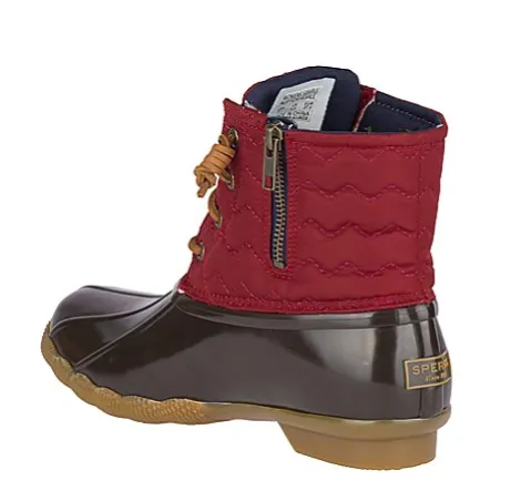 Women’s Saltwater Quilted Chevron Duck Boot Wine