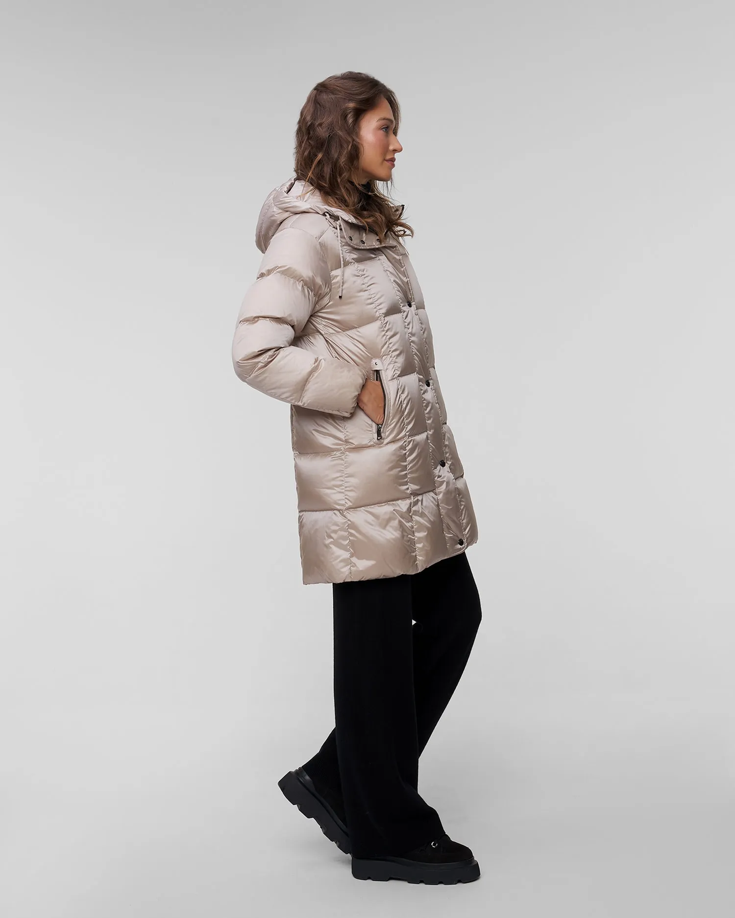 Women’s beige down jacket BOGNER Fanja-D1 36287535-804