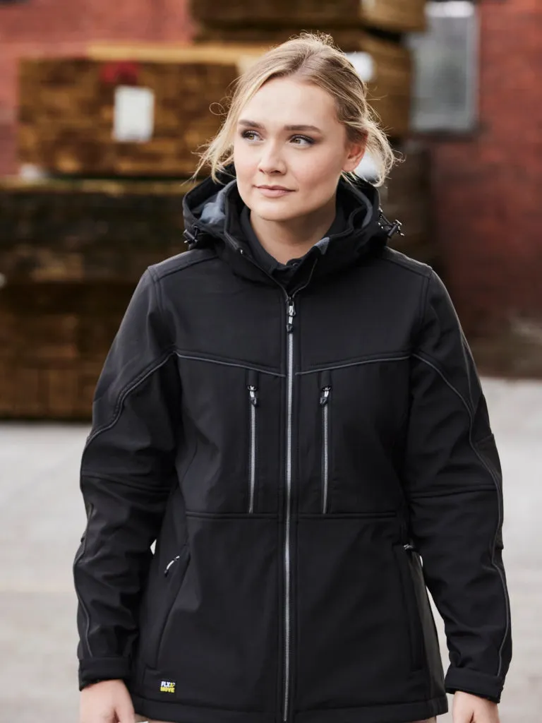 WOMEN’S FLX & MOVE HOODED SOFT SHELL JACKET