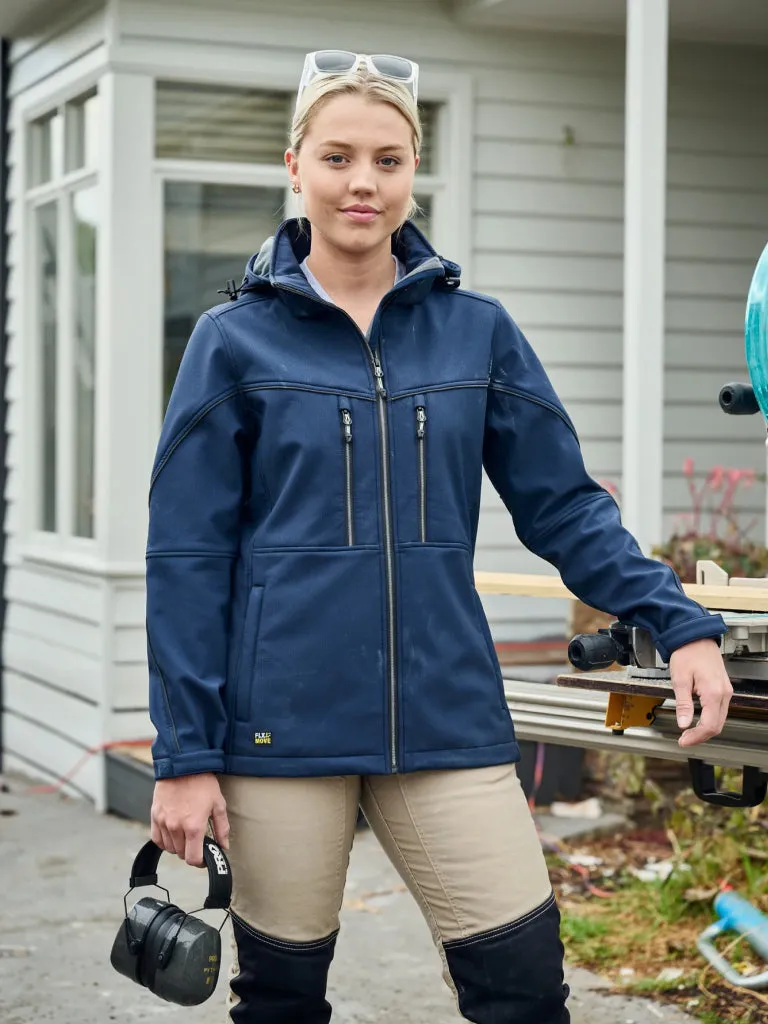 WOMEN’S FLX & MOVE HOODED SOFT SHELL JACKET