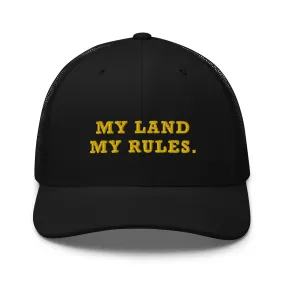 Yellowstone My Land My Rules Retro Trucker Hat