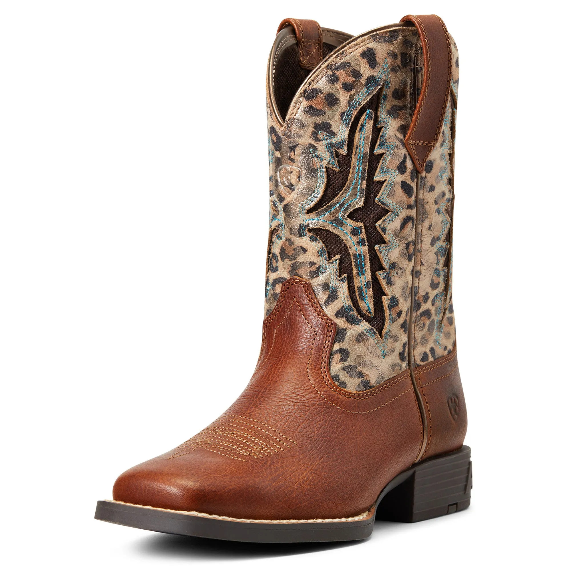 Youth Ariat VentTek Koel Leopard Western Boot #10040258-C