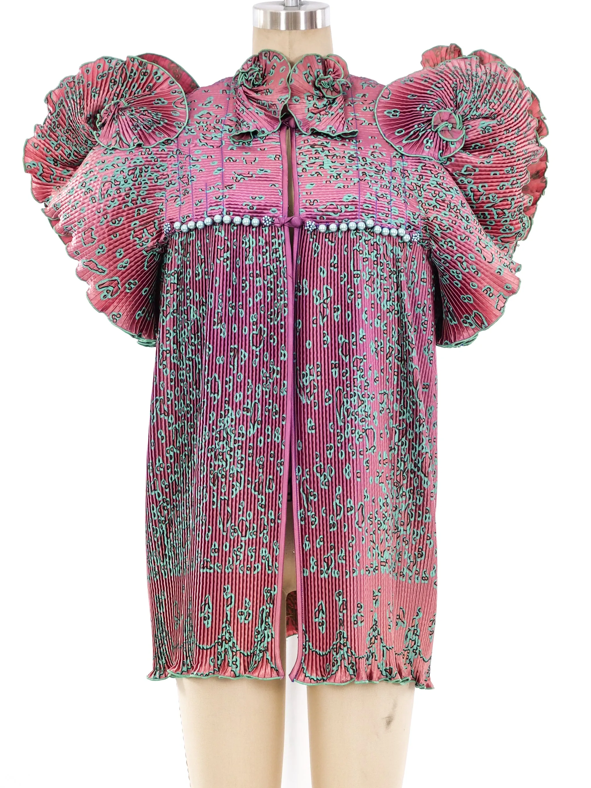 Zandra Rhodes Printed Fan Pleated Jacket