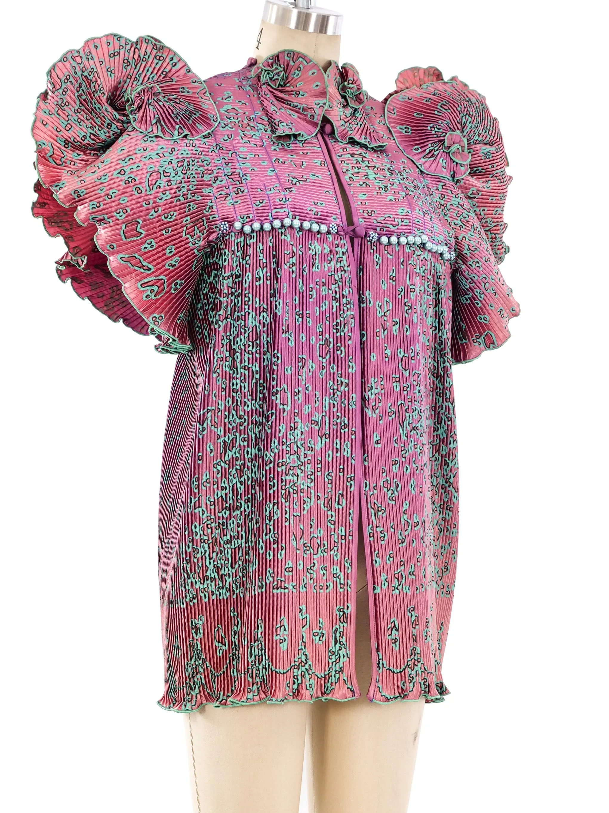 Zandra Rhodes Printed Fan Pleated Jacket